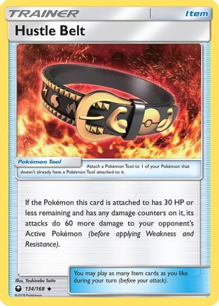 Hustle Belt (134/168) [Sun & Moon: Celestial Storm] Reverse Holofoil