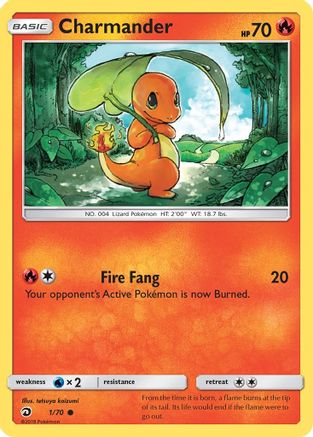 Charmander (1/70) [Sun & Moon: Dragon Majesty] Reverse Holofoil