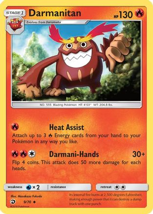 Darmanitan (9/70) [Sun & Moon: Dragon Majesty] Reverse Holofoil