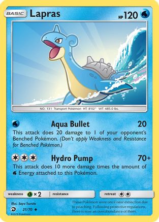 Lapras (21/70) [Sun & Moon: Dragon Majesty] Reverse Holofoil