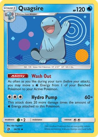 Quagsire (26/70) [Sun & Moon: Dragon Majesty] Reverse Holofoil