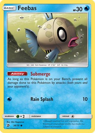 Feebas (28/70) [Sun & Moon: Dragon Majesty] Reverse Holofoil