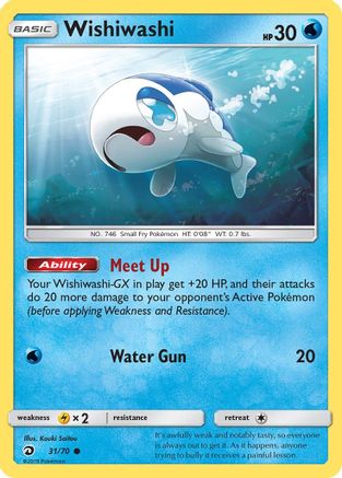 Wishiwashi (31/70) [Sun & Moon: Dragon Majesty] Reverse Holofoil