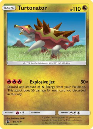 Turtonator (50/70) [Sun & Moon: Dragon Majesty] Reverse Holofoil