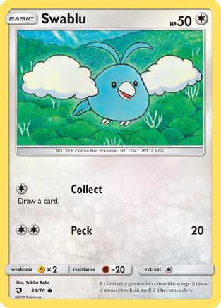 Swablu (56/70) [Sun & Moon: Dragon Majesty] Reverse Holofoil