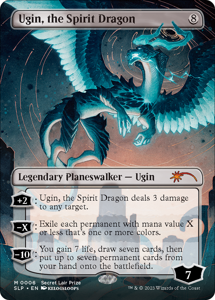 Ugin, the Spirit Dragon (Borderless) [Secret Lair Showdown] Foil