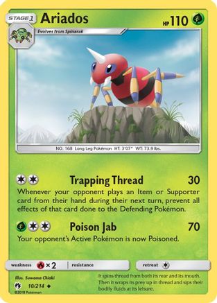 Ariados (10/214) [Sun & Moon: Lost Thunder] Reverse Holofoil