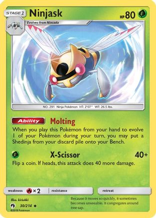 Ninjask (30/214) [Sun & Moon: Lost Thunder] Reverse Holofoil