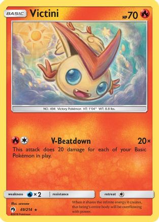 Victini (49/214) [Sun & Moon: Lost Thunder] Reverse Holofoil
