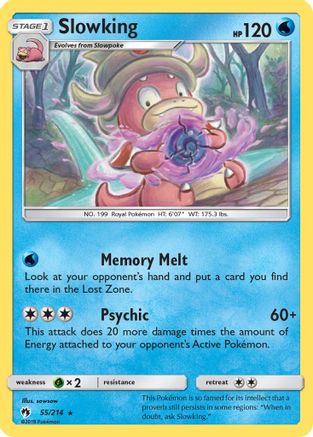 Slowking (55/214) [Sun & Moon: Lost Thunder] Reverse Holofoil