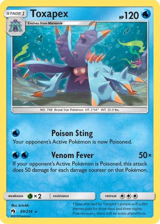 Toxapex (69/214) [Sun & Moon: Lost Thunder] Reverse Holofoil