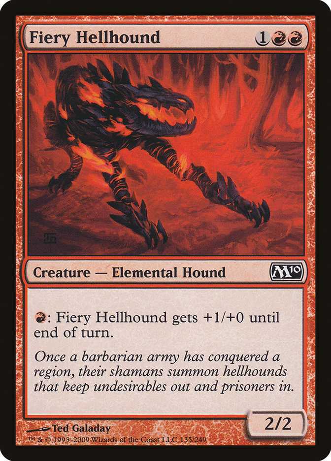 Fiery Hellhound [Magic 2010] Foil
