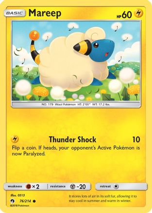 Mareep (76/214) [Sun & Moon: Lost Thunder] Reverse Holofoil
