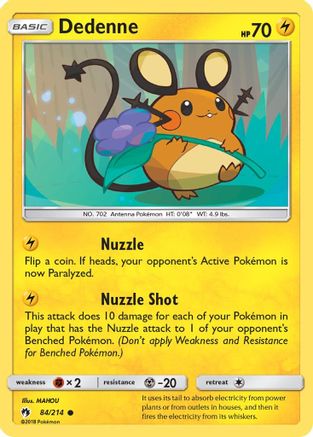 Dedenne (84/214) [Sun & Moon: Lost Thunder] Reverse Holofoil