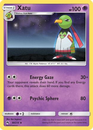 Xatu (88/214) [Sun & Moon: Lost Thunder] Reverse Holofoil
