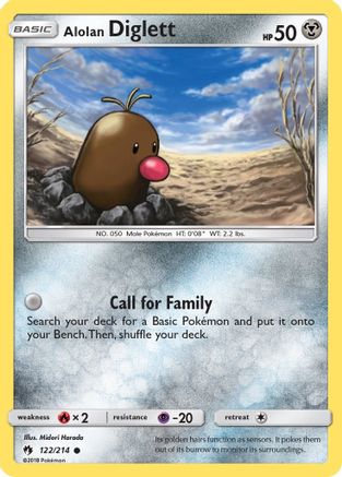 Alolan Diglett (122/214) [Sun & Moon: Lost Thunder] Reverse Holofoil