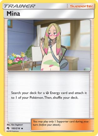Mina (183/214) [Sun & Moon: Lost Thunder] Reverse Holofoil