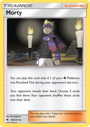 Morty (186/214) [Sun & Moon: Lost Thunder] Reverse Holofoil