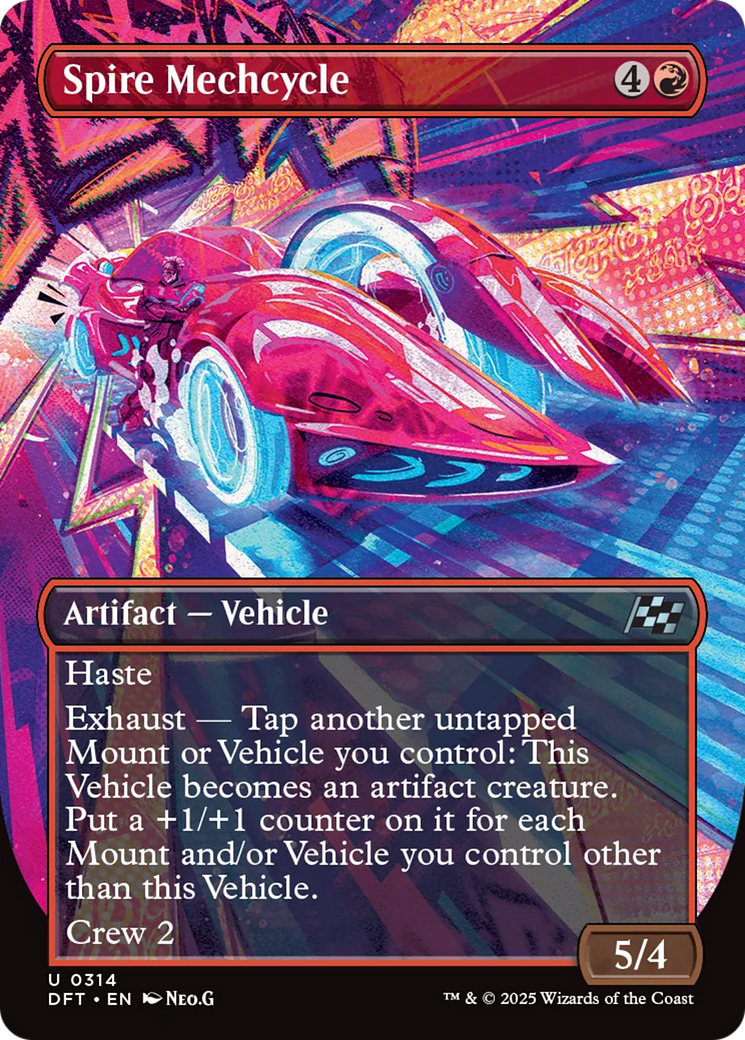 Spire Mechcycle (Borderless) [Aetherdrift] Foil