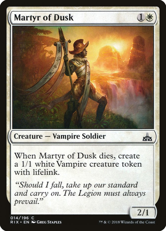 Martyr of Dusk [Rivals of Ixalan] Foil