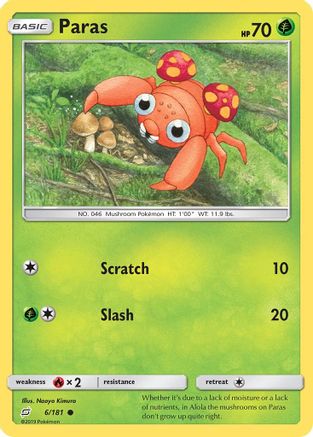 Paras (6/181) [Sun & Moon: Team Up] Reverse Holofoil