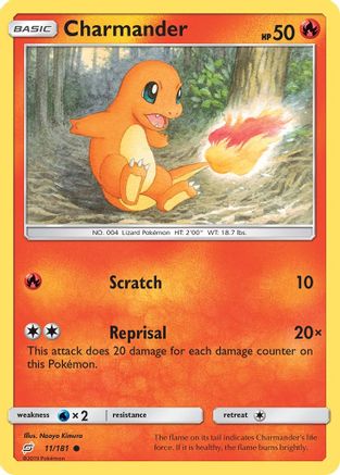 Charmander (11/181) [Sun & Moon: Team Up] Reverse Holofoil