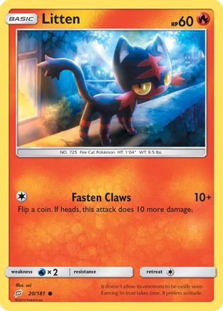 Litten (20/181) [Sun & Moon: Team Up] Reverse Holofoil