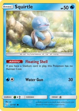 Squirtle (22/181) [Sun & Moon: Team Up] Reverse Holofoil
