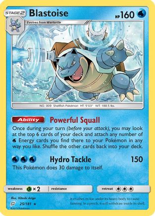 Blastoise (25/181) [Sun & Moon: Team Up] Reverse Holofoil