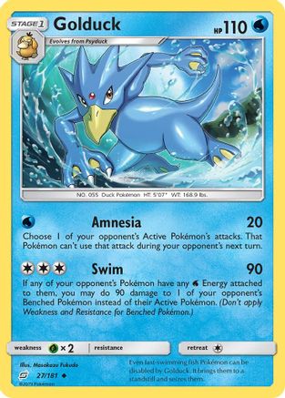 Golduck (27/181) [Sun & Moon: Team Up] Reverse Holofoil