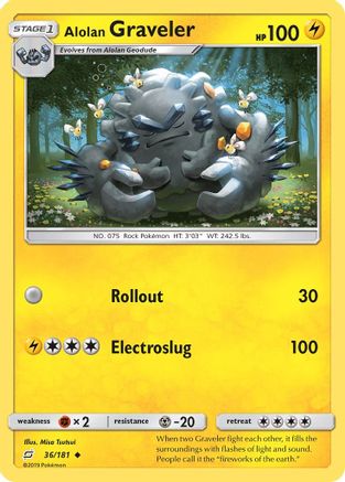 Alolan Graveler (36/181) [Sun & Moon: Team Up] Reverse Holofoil