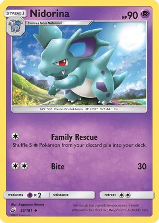 Nidorina (55/181) [Sun & Moon: Team Up] Reverse Holofoil