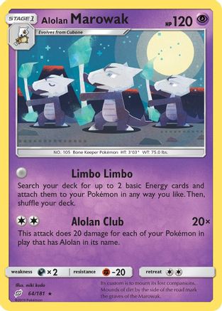 Alolan Marowak (64/181) [Sun & Moon: Team Up] Reverse Holofoil