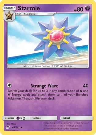 Starmie (65/181) [Sun & Moon: Team Up] Reverse Holofoil