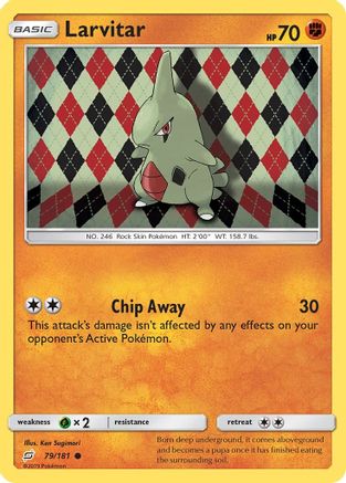 Larvitar (79/181) [Sun & Moon: Team Up] Reverse Holofoil