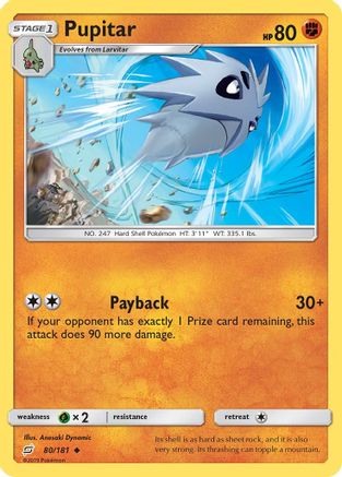 Pupitar (80/181) [Sun & Moon: Team Up] Reverse Holofoil