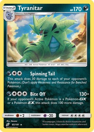 Tyranitar (85/181) [Sun & Moon: Team Up] Reverse Holofoil