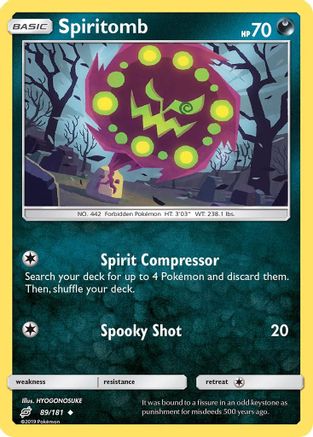Spiritomb (89/181) [Sun & Moon: Team Up] Reverse Holofoil