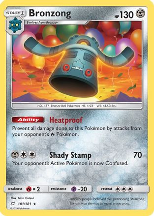 Bronzong (101/181) [Sun & Moon: Team Up] Reverse Holofoil