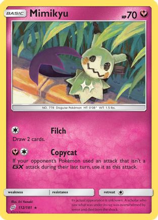 Mimikyu (112/181) [Sun & Moon: Team Up] Reverse Holofoil