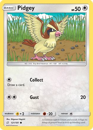 Pidgey (121/181) [Sun & Moon: Team Up] Reverse Holofoil