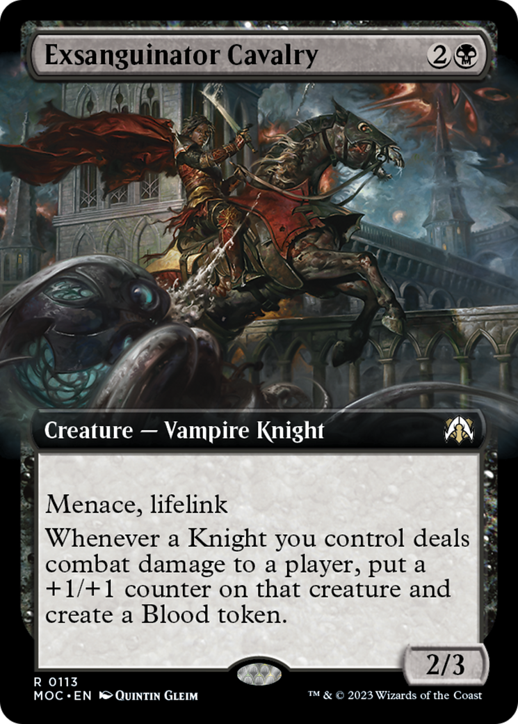 Exsanguinator Cavalry (Extended Art) [March of the Machine Commander] Foil