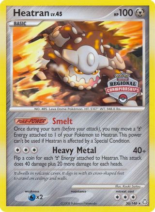 Heatran (30/146) (Regional Championships) [Diamond & Pearl: Legends Awakened] Reverse Holofoil