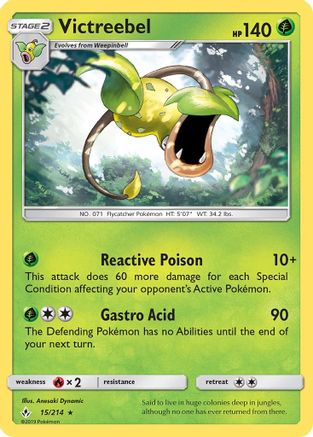Victreebel (15/214) [Sun & Moon: Unbroken Bonds] Reverse Holofoil