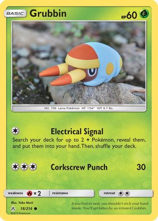 Grubbin (18/214) [Sun & Moon: Unbroken Bonds] Reverse Holofoil
