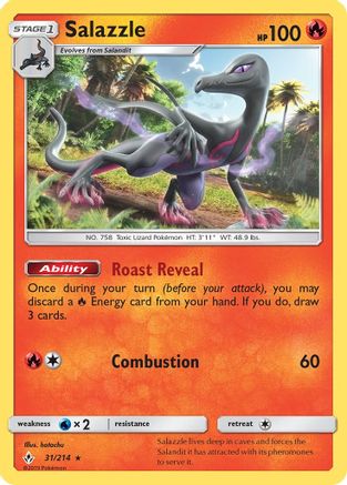 Salazzle (31/214) [Sun & Moon: Unbroken Bonds] Reverse Holofoil