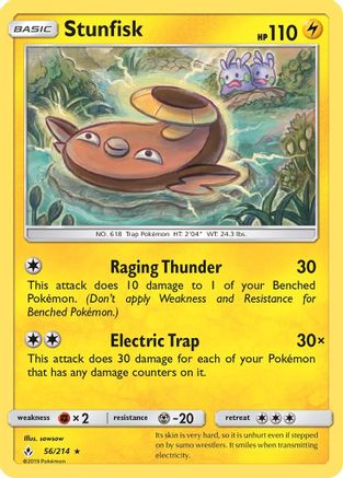 Stunfisk (56/214) [Sun & Moon: Unbroken Bonds] Reverse Holofoil