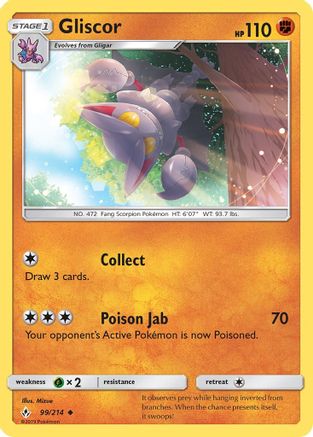 Gliscor (99/214) [Sun & Moon: Unbroken Bonds] Reverse Holofoil