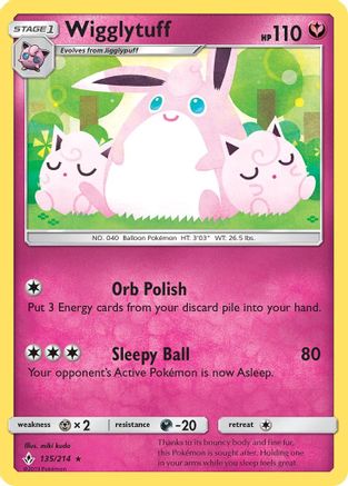 Wigglytuff (135/214) [Sun & Moon: Unbroken Bonds] Reverse Holofoil