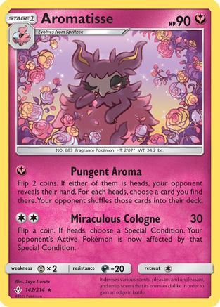 Aromatisse (142/214) [Sun & Moon: Unbroken Bonds] Reverse Holofoil